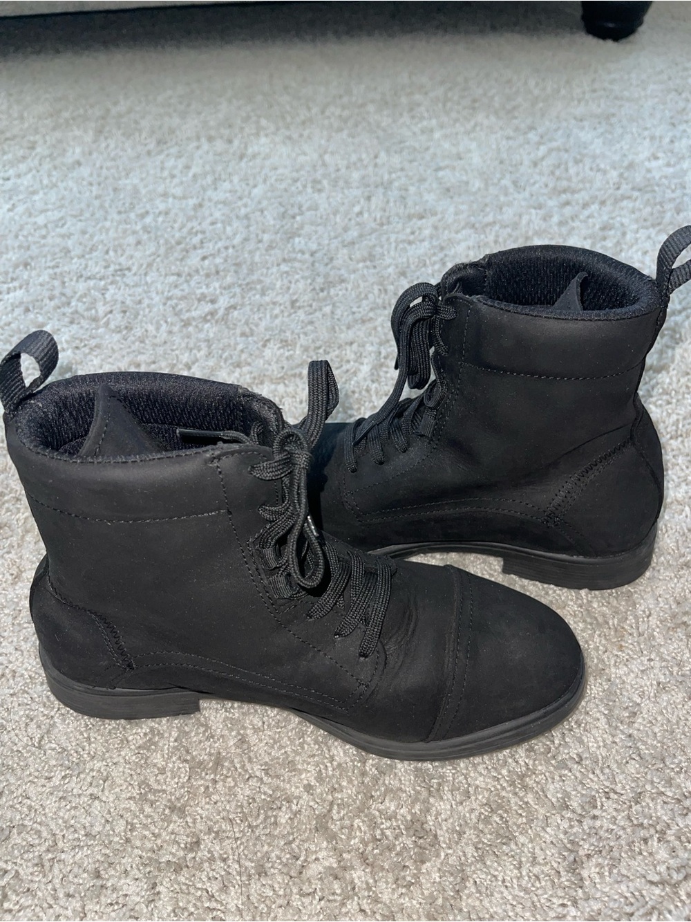 Women’s Steel Toe Black Lace-Up Combat Boots